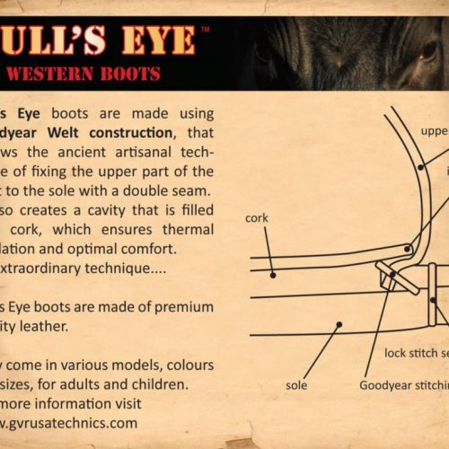 Bullseye Westernstiefel Bulls`s Eye Boots Herren Damen BE40T